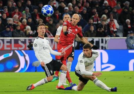27 11 2018 Champions League Season 2018 2019 Bavaria vs Benfica Allianz Arena Munich Sport in picture 1 0 by Arjen Robben FCB DFL REGULATIONS PROHIBIT ANY USE OF PHOTOGRAPHS AS IMAGE SEQUENCES AND OR QUASI VIDEO