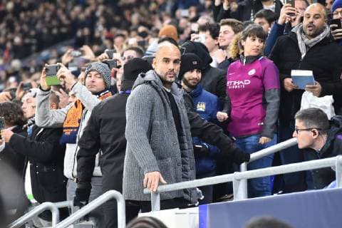 Sport Bilder des Tages Nabil Fekir (lyon) vs Aymeric Laporte et Fernandinho (manchester city) FOOTBALL : Lyon vs Manchester City - Phase de groupes - Ligue des Champions - 27 11 2018 FredericChambert Panoramic 