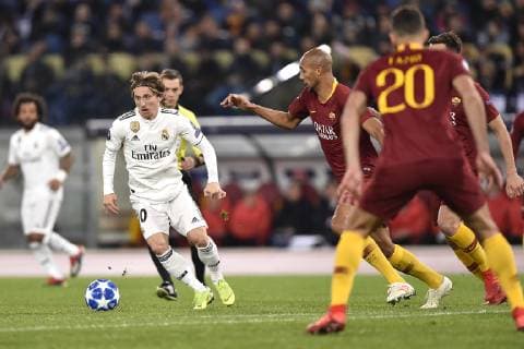 Luka Modric of Real Madrid during the UEFA Champions League match between Roma and Real Madrid at Stadio Olimpico, Rome, Italy on 27 November 2018. Copyright: xGiuseppexMaffiax 22130003