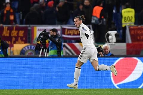 As Roma 27 11 2018 - Champions League Roma-Real Madrid foto Antonello Sammarco Image nella foto: esultanza gol Gareth Bale 