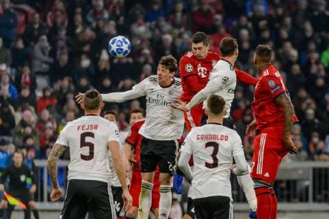 Munich Germany 27 11 2018 UEFA Champions League 2018 19 Season Back Round Group Phase Group E 5 Matchday FC Bayern Munich SL Benfica Lisbon Goal to 4 1 Scorer Robert Lewandowski FCB DeFodi527
