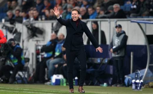 Julian NAGELSMANN coach 1899 Hoffenheim UEFA Champions League TSG 1899 Hoffenheim vs. Schachtar Donezk Groupe F 5 Matchday November 27 2018 Wirsol Rhein Neckar Arena Germany YmdY DFL DFL regulations prohibit any use of photographs as image sequences and or quasi video TSG 1899 Hoffenheim Schachtar Donezk