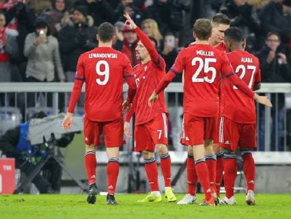 SOCCER - UEFA CL, Bayern vs Benfica MUNICH,GERMANY,27.NOV.18 - SOCCER - UEFA Champions League, FC Bayern Muenchen vs Benfica Lissabon. Image shows the rejoicing of Franck Ribery (Bayern). GEPAxpictures xThomasxBachun