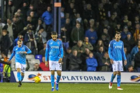 Kelvin Mellor and Ryan McGowan of Bradford City after conceding during the Sky Bet League 1 match between Luton Town and Bradford City at Kenilworth Road, Luton, England on 27 November 2018. Copyright: xThomasxGaddx PMI-2434-0016