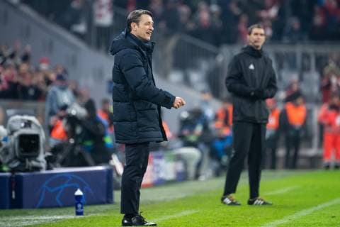 27 11 2018 xkvx Football UEFA Champions League FC Bayern Muenchen Benfica Lisbon emspor v l Goal celebration celebrate the goal to 5 1 by Franck Ribery FCB FC Bayern Muenchen Coach Niko Kovac FCB FC Bayern Muenchen DFL DFB REGULATIONS PROHIBIT ANY USE OF PHOTOGRAPHS as IMAGE SEQUENCES and or QUASI VIDEO Muenchen