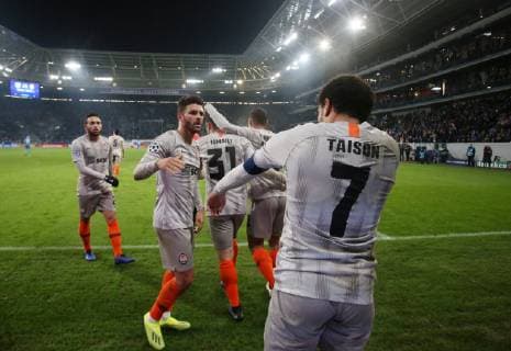 3 2 for Schachtar Donezk by Taison 7 Schachtar Donezk torjubel UEFA Champions League TSG 1899 Hoffenheim vs. Schachtar Donezk Groupe F 5 Matchday November 27 2018 Wirsol Rhein Neckar Arena Germany YmdY DFL DFL regulations prohibit any use of photographs as image sequences and or quasi video TSG 1899 Hoffenheim Schachtar Donezk