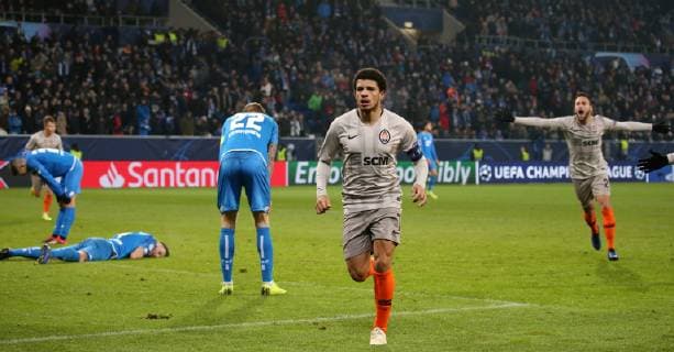 3 2 for Schachtar Donezk by Taison 7 Schachtar Donezk torjubel UEFA Champions League TSG 1899 Hoffenheim vs. Schachtar Donezk Groupe F 5 Matchday November 27 2018 Wirsol Rhein Neckar Arena Germany YmdY DFL DFL regulations prohibit any use of photographs as image sequences and or quasi video TSG 1899 Hoffenheim Schachtar Donezk