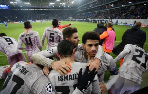3 2 for Schachtar Donezk by Taison 7 Schachtar Donezk torjubel UEFA Champions League TSG 1899 Hoffenheim vs. Schachtar Donezk Groupe F 5 Matchday November 27 2018 Wirsol Rhein Neckar Arena Germany YmdY DFL DFL regulations prohibit any use of photographs as image sequences and or quasi video TSG 1899 Hoffenheim Schachtar Donezk