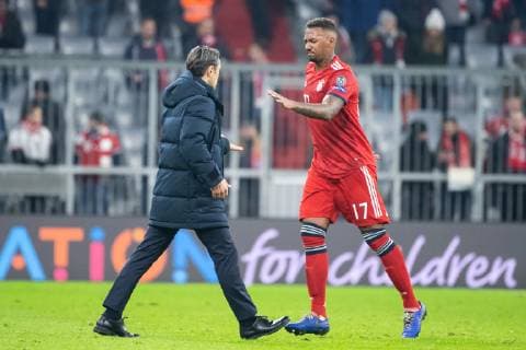 27 11 2018 xkvx Football UEFA Champions League FC Bayern Munich Benfica Lisbon emspor v l Coach Niko Kovac FCB FC Bayern Munich Jerome Boateng FCB FC Bayern Munich DFL DFL REGULATIONS PROHIBIT ANY USE OF PHOTOGRAPHS as IMAGE SEQUENCES and or QUASI VIDEO Munich