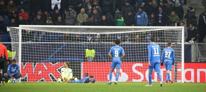 Sinsheim Football Champions League TSG Hoffenheim vs. Schachtar Donezk disappointment Hoffenheim middle Reiss Nelson
