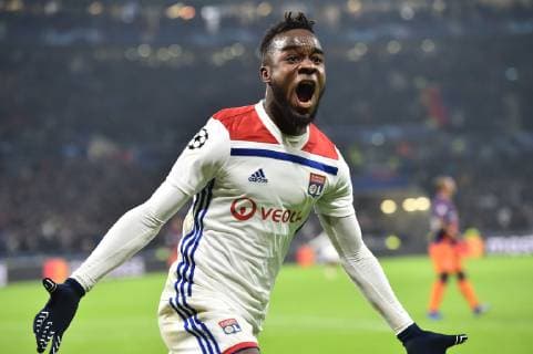 Sport Bilder des Tages Fußball, CL, Olympique Lyon - Manchester City Joie de Maxwel Cornet (lyon) FOOTBALL : Lyon vs Manchester City - Phase de groupes - Ligue des Champions - 27 11 2018 FredericChambert Panoramic 