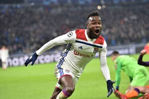 Fußball, CL, Olympique Lyon - Manchester City Joie de Maxwel Cornet (lyon) FOOTBALL : Lyon vs Manchester City - Phase de groupes - Ligue des Champions - 27 11 2018 FredericChambert Panoramic 