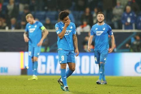 27 11 2018 xtvx Football UEFA Champions League TSG 1899 Hoffenheim Schachtar Donezk emspor v l Reiss Nelson TSG 1899 Hoffenheim disappointed disappointed looking dissapointed DFL DFL REGULATIONS PROHIBIT ANY USE OF PHOTOGRAPHS as IMAGE SEQUENCES and or QUASI VIDEO Sinsheim