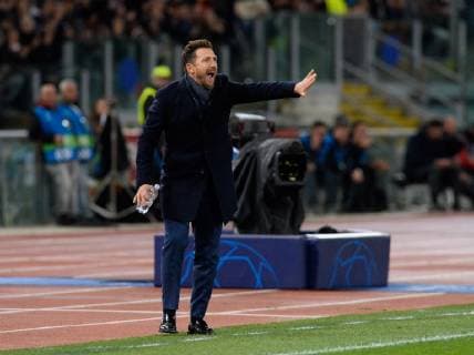 November 27, 2018 - R, Italy - Eusebio Di Francesco during the UEFA Champions League match group G between AS Roma and Real Madrid FC at the Olympic stadium on november 27, 2018 in Rome, Italy. AS Roma v Real Madrid - UEFA Champions League Group G  - ZUMAn230 20181127_zaa_n230_284 Copyright: xSilviaxLorex