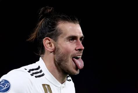 Sport Bilder des Tages November 27, 2018 - Rome, Italy - AS Roma v FC Real Madrid : UEFA Champions League Group G.Gareth Bale of Real Madrid celebrates after the goal scored at Olimpico Stadium in Rome, Italy on November 27, 2018. AS Roma v Real Madrid - UEFA Champions League Group G  - ZUMAn230 20181127_zaa_n230_320 Copyright: xMatteoxCiambellix