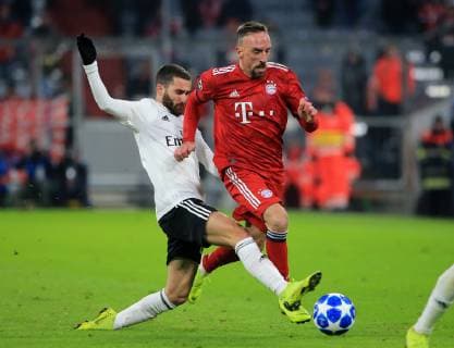 27 11 2018 Champions League Season 2018 2019 Bavaria vs Benfica Lisbon Allianz Arena Munich Sports in picture Rafa Silva Benfica vs Franck Ribery FCB DFL REGULATIONS PROHIBIT ANY USE OF PHOTOGRAPHS AS IMAGE SEQUENCES AND OR QUASI VIDEO