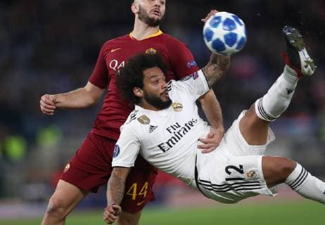 November 27, 2018 - Rome, Italy - AS Roma v FC Real Madrid : UEFA Champions League Group G.Marcelo of Real Madrid at Olimpico Stadium in Rome, Italy on November 27, 2018. AS Roma v Real Madrid - UEFA Champions League Group G  - ZUMAn230 20181127_zaa_n230_327 Copyright: xMatteoxCiambellix