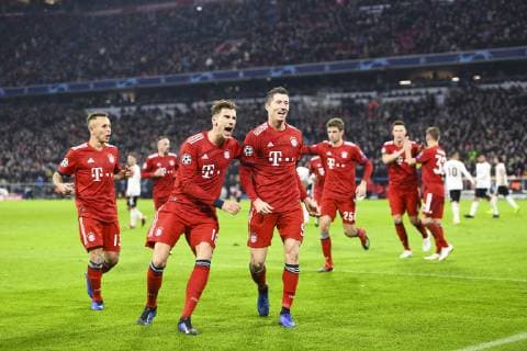 FC Bayern Munich vs. Benfica Lisbon Allianz Arena Munich 27 11 2018 In picture Leon Goretzka Robert Lewandowski Â