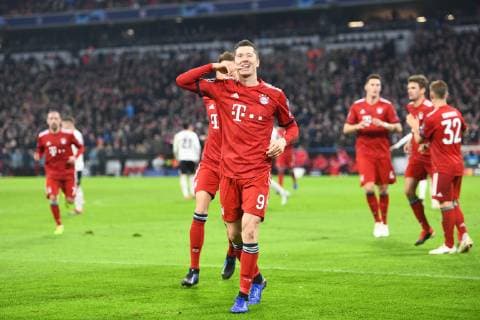 FC Bayern Munich vs. Benfica Lisbon Allianz Arena Munich 27 11 2018 Im Bild Robert Lewandowski Â