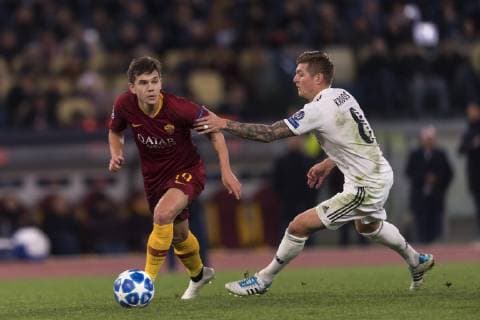 Ante Coric (Roma) Toni Kroos (Real Madrid) ; November 27; 2018 - Football : Uefa Champions League 2018 2019 ; Group stage - Group G- Match 5 ; final match between Roma 0-2 Real Madrid at Olimpic Stadium ; Roma, Italy.; ;( photo by aicfoto)(ITALY) 0855 Luigi Ferraris Stadium ; Genova, Italy.; ;( photo by aicfoto)(ITALY) 0855 Noxthirdxpartyxsales  (92544030)