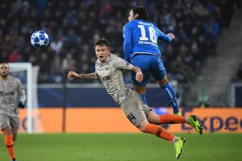 27 11 2018 xmeix Football UEFA Champions League TSG 1899 Hoffenheim FC Shakhtar Donetsk emspor v l Danchenko Oleg Schachtar Donezk vs Nico Schulz TSG 1899 Hoffenheim DFL DFB REGULATIONS PROHIBIT ANY USE OF PHOTOGRAPHS as IMAGE SEQUENCES and or QUASI VIDEO Sinsheim prio:1