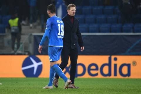27 11 2018 xmeix Football UEFA Champions League TSG 1899 Hoffenheim FC Shakhtar Donetsk emspor v l Ishak Belfodil TSG 1899 Hoffenheim Hoffenheim coach Julian Nagelsmann TSG 1899 Hoffenheim DFL DFB REGULATIONS PROHIBIT ANY USE OF PHOTOGRAPHS as IMAGE SEQUENCES and or QUASI VIDEO Sinsheim prio:1