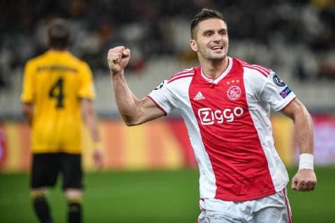 November 27, 2018 - Athens, Greece - Group E Champions League soccer match between AEK Athens and Ajax at the Olympic Stadium in Athens. Greece Soccer Champions League - ZUMAe114 20181127_zaa_e114_001 Copyright: xEurokinissix