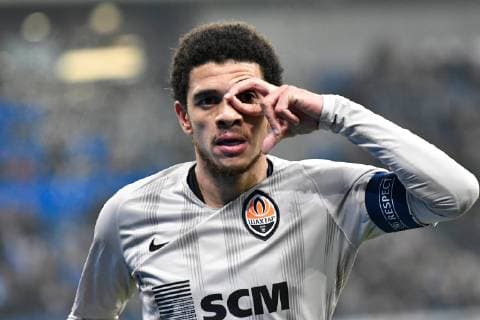 TSG 1899 Hoffenheim Schachtar Donezk Schachtjors Taison 7 cheers after his 0 2 at the Champions League match TSG 1899 Hoffenheim Schachtar Donezk DFL regulations prohibit any use of photographs as image sequences and or quasi video Sinsheim 27 11 18 Football Champions League Siensheim Baden Wuerttemberg Germany Rhein Neckar Arena