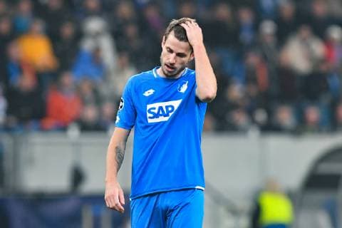 TSG 1899 Hoffenheim Schachtar Donezk Hoffenheims Havard Nordtveit No 6 at the Champions League match TSG 1899 Hoffenheim Schachtar Donezk DFL regulations prohibit any use of photographs as image sequences and or quasi video Sinsheim 27 11 18 Football Champions League Siensheim Baden Wuerttemberg Germany Rhein Neckar Arena