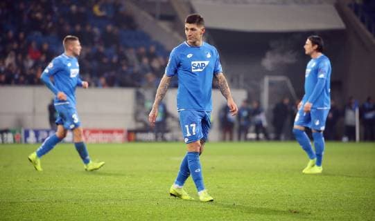 Sinsheim Soccer Champions League TSG Hoffenheim vs. Schachtar Donezk Steven Zuber Hoff