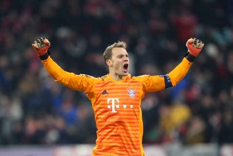 Soccer Champions League Season 2018 2019 Group Phase Men Germany 27 11 2018 5 Matchday FC Bayern Munich Benfica Lisbon v l Action Jubilee Jubilee Jubilee after Goal to 2 0 Manuel New FC Bayern Munich