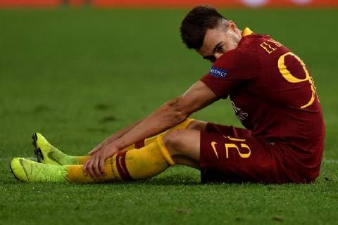 Stephan El Shaarawy of AS Roma injured during the Uefa Champions League 2018 2019 Group G football match between AS Roma and Real Madrid atOlimpico stadium , Rome, November, 27, 2018 Foto Andrea Staccioli Insidefoto andreaxstaccioli