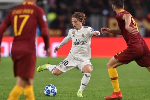 Luka Modric Real Madrid during the Uefa Champions League 2018 2019 Group G football match between AS Roma and Real Madrid at Olimpico stadium Allianz Stadium, Rome, November, 27, 2018 Foto Antonietta Baldassarre Insidefoto antoxbalda