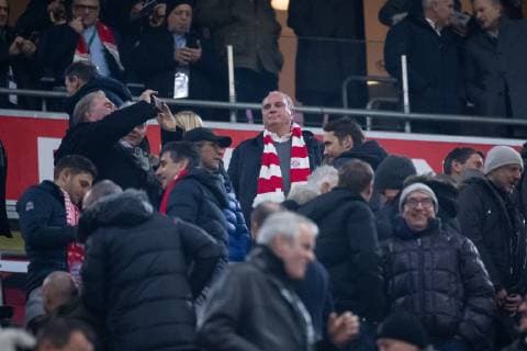 27 11 2018 xkvx Football UEFA Champions League FC Bayern Munich Benfica Lisbon emspor v l President Uli Hoeness FC Bayern Munich Karl Heinz Rummenigge FC Bayern Munich DFL DFB REGULATIONS PROHIBIT ANY USE OF PHOTOGRAPHS as IMAGE SEQUENCES and or QUASI VIDEO Munich