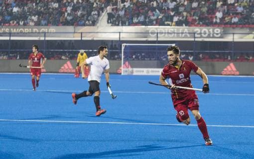 Belgium s Cedric Charlier pictured in action during the first game of Belgian national hockey team the Red Lions against Canada in the Kalinga Stadium in Bhubaneswar, India, at the hockey World Cup, in the group C, Wednesday 28 November 2018. DANIELxTECHY  x05478550x