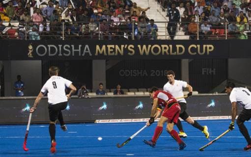 Belgium s captain Thomas Briels scoring the 2-0 goal during the first game of Belgian national hockey team the Red Lions against Canada in the Kalinga Stadium in Bhubaneswar, India, at the hockey World Cup, in the group C, Wednesday 28 November 2018. DANIELxTECHY  x05478551x