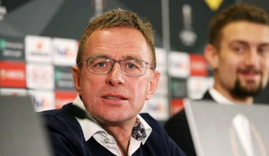 RB Leipzig Press conference Football Euro League Salzburg 28 11 2018 Red Bull Arena Football UEFA Euro League Press conference the day before the EL match FC Salzburg vs. RB Leipzig In the picture Ralf Rangnick RB Leipzig According to UEFAs specifications, it is prohibited to use or have used photographs taken in the stadium and or the match in the form of sequence pictures and or video-like photo sequences