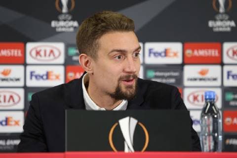 SOCCER - UEFA EL, RBS vs RB Leipzig SALZBURG,AUSTRIA,28.NOV.18 - SOCCER - UEFA Europa League, Red Bull Salzburg vs RasenBallsport Leipzig, preview, press conference PK Pressekonferenz Image shows Stefan Ilsanker (RB Leipzig). GEPAxpictures xMathiasxMandl