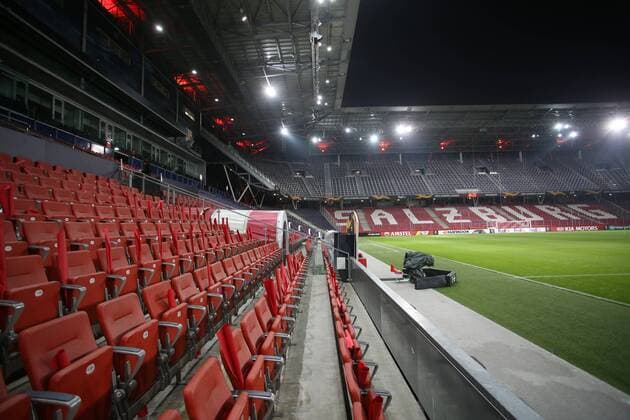 SOCCER - UEFA EL, RBS vs RB Leipzig SALZBURG,AUSTRIA,28.NOV.18 - SOCCER - UEFA Europa League, Red Bull Salzburg vs RasenBallsport Leipzig, preview, press conference PK Pressekonferenz Image shows the Red Bull Arena. GEPAxpictures xMathiasxMandl