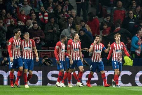 Atletico de Madrid s Koke (2R) jubilates a goal with his teammates during a UEFA Champions League group A match between Atletico de Madrid and AS Monaco at Wanda Metropolitano stadium in Madrid, Spain, 28 November 2018. Atletico de Madrid vs. AS Monaco !ACHTUNG: NUR REDAKTIONELLE NUTZUNG!  Copyright: xRodrigoxJimenezx GRAF8096 20181128-636790295259661995