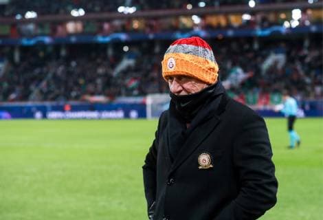 MOSCOW, RUSSIA â€“ NOVEMBER 28, 2018: Galatasaray Istanbul head coach Fatih Terim in their 2018 19 UEFA Champions League Group G Round 5 football match against Lokomotiv Moscowâ€™s at RZD Arena. Sergei Fadeichev TASS  TS099221