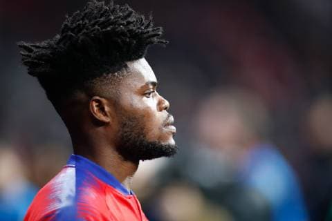 November 28, 2018 - Madrid, MADRID, SPAIN - Thomas of Atletico de Madrid during the UEFA Champions League football match between Atletico de Madrid and AS Monaco FC on November 28th, 2018 at Wanda Motropolitano stadium in Madrid, Spain. Soccer: Champions League - Atletico de Madrid v AS Monaco - ZUMAa181 20181128_zaa_a181_098 Copyright: xAFP7x