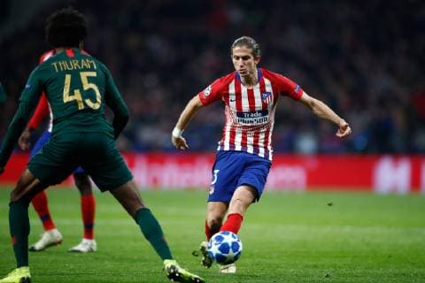 November 28, 2018 - Madrid, MADRID, SPAIN - Filipe Luis of Atletico de Madrid during the UEFA Champions League football match between Atletico de Madrid and AS Monaco FC on November 28th, 2018 at Wanda Motropolitano stadium in Madrid, Spain. Soccer: Champions League - Atletico de Madrid v AS Monaco - ZUMAa181 20181128_zaa_a181_121 Copyright: xAFP7x