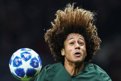 MADRID, SPAIN â€“ NOVEMBER 28, 2018: AS Monacoâ€™s Han-Noah Massengo in their 2018 19 UEFA Champions League Group A Round 5 football match against Atletico Madrid at Madridâ€™s Wanda Metropolitano. Stanislav Krasilnikov TASS  TS09927A