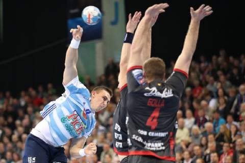 Richard Bodo MOL Pick Szeged 09 Johannes Golla SG Flensburg Handewitt 04 Flensburg Schleswig Holstein Germany Flens Arena Copyright: xAgentur54Gradx xSpeedphotosx