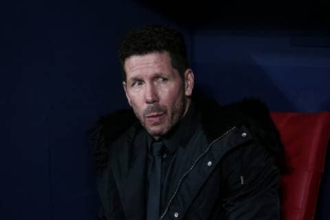 Atletico de Madrid s coach Diego Pablo Simeone during UEFA Champions League match between Atletico de Madrid and AS Monaco at Wanda Metropolitano Stadium in Madrid, Spain. November 28, 2018.  (201811280005)