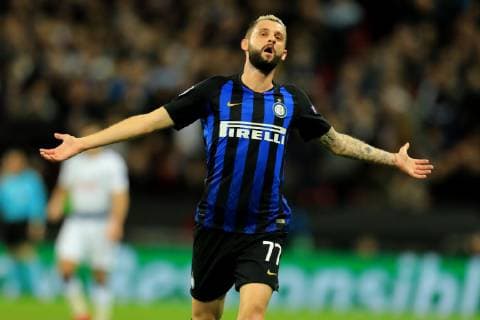 28th November 2018, Wembley Stadium, London England; UEFA Champions League football, Tottenham Hotspur versus Inter Milan; Marcelo Brozovic of Internazionale appeals as he gives away a foul  ActionPlus12083735 ShaunxBrooks