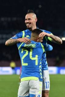 As Napoli 28 11 2018 - Champions League Napoli-Stella Rossa foto Antonello Sammarco Image nella foto: esultanza gol Marek Hamsik 