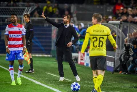 Dortmund Germany 28 11 2018 UEFA Champions League 2018 19 Season Back Round Group Phase Group A 5 Matchday BV Borussia Dortmund vs. FC Bruegge Ivan Leko Coach FC Bruges gesticulated gesticulation DeFodi520