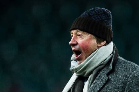 MOSCOW, RUSSIA â€“ NOVEMBER 28, 2018: Lokomotiv Moscow head coach Yuri Semin in their 2018 19 UEFA Champions League Group D Round 5 football match against Galatasaray Istanbul at RZD Arena; Lokomotiv Moscow won 2-0. Mikhail Tereshchenko TASS  TS099288